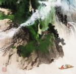 张近生日志-最新原创泼墨彩色国画山水画《秋宵月色胜春宵，万里天涯静寂寥。【图3】