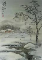 艺术家陈刚日记:《冰雪乡村》《北国雪乡》，国画山水近作。
中秋无需团圆
【图1】