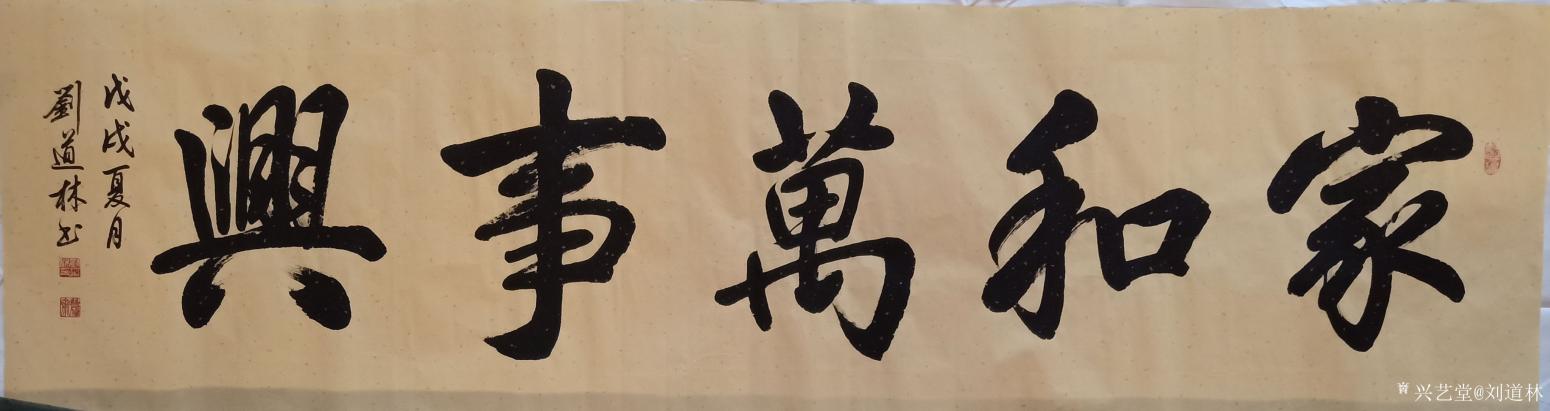 刘道林书法作品《家和万事兴》【图0】