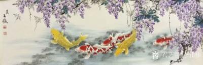 李伟华日记-新近创作几幅国画花鸟画，《紫气东来》《喜临门》，请欣赏【图3】