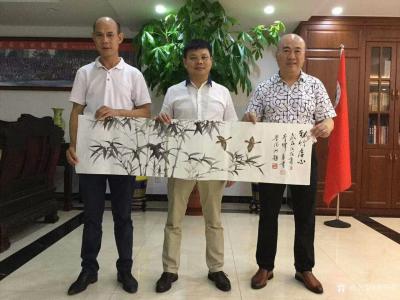 李伟华生活-和佛山美协主席梁根祥老师，讪头书法大家梁德洲老师在东莞即席挥毫。多谢东莞梁会长热【图6】