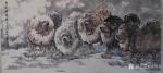 刘明礼日志-国画动物画新作《雪域群雄》，再现犬王藏獒雄姿，尺寸四尺68x【图1】
