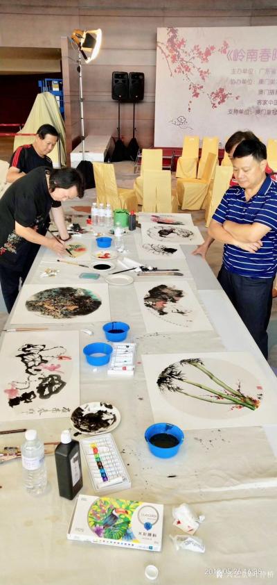 叶仲桥收藏-在澳门与世界华人社团交流协会会长冯志刚先生进行书画艺术交流，并得到冯会长的盛情招【图3】