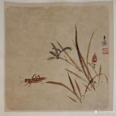 李玉凤日记-国画花鸟画斗方蟋蟀系列作品《七月在野，八月在宇，九月在户，十月蟋蟀入我床下。》诗【图3】