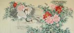 韩梅日志-新作工笔动物画鹤《富贵吉祥》，尺寸68x180cm，请欣赏，【图2】