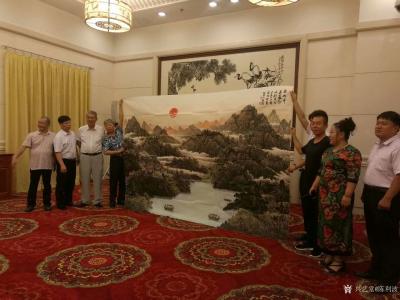 陈利波日记-本人应人民大会堂管理局邀请，创作巨幅山水画作品《盛世中华美丽山村》尺寸：310c【图1】