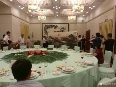 陈利波日记-本人应人民大会堂管理局邀请，创作巨幅山水画作品《盛世中华美丽山村》尺寸：310c【图4】