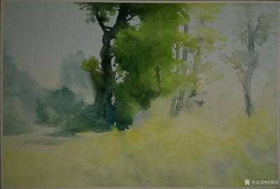 冯保民日记-水彩画《乡间》系列作品欣赏，四开原创小品5幅，体味书写的快乐……【图1】