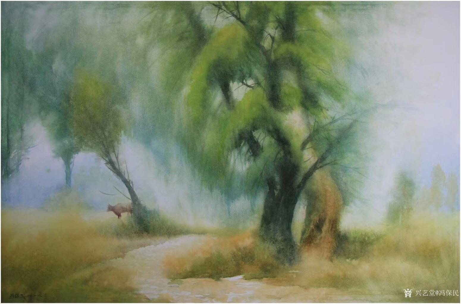 冯保民油画作品《乡间》