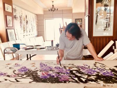 叶仲桥日记-《满堂喜庆》国画写意花鸟画。有付出就会有收获，艺术之路继续前行！今天吉时、叶仲桥【图4】