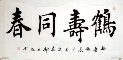 郭大凯日记-大凯书法作品欣赏《祝福祖国繁荣富强》，《鹤寿同春福寿绵长》，《江山如画》，共庆国【图2】