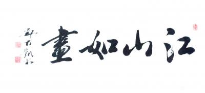 郭大凯日记-大凯书法作品欣赏《祝福祖国繁荣富强》，《鹤寿同春福寿绵长》，《江山如画》，共庆国【图3】