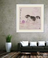 艺术家马新荣日记:工笔动物画《秋趣》，可爱猫咪送到家，萌宠平添乐趣，祝福朋友们【图1】