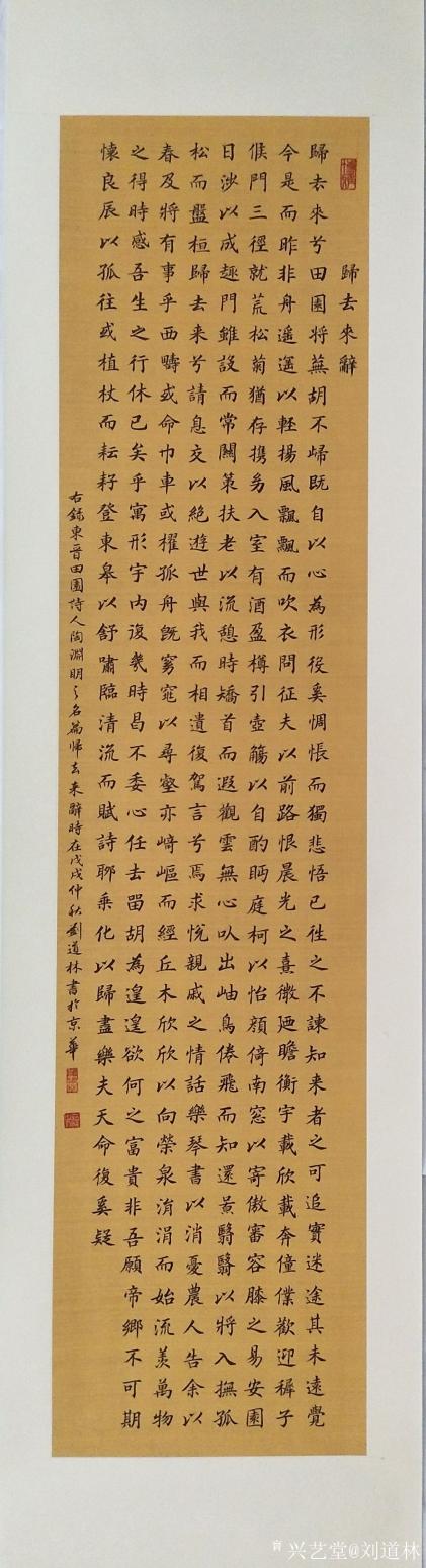 刘道林书法作品《归去来辞》