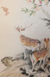韩梅日志-新作工笔画梅花鹿《福禄寿喜图》，尺寸四尺整张68x138cm【图3】