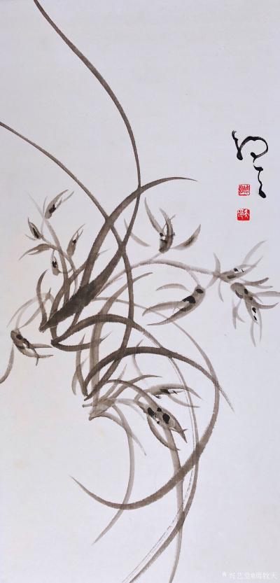 周牧天日记-周牧天国画兰花，40幅【图5】