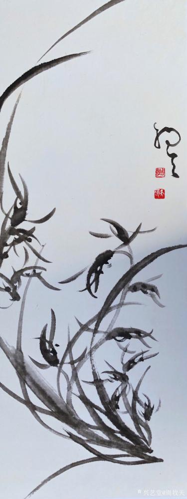 周牧天日记-周牧天国画兰花，40幅【图8】