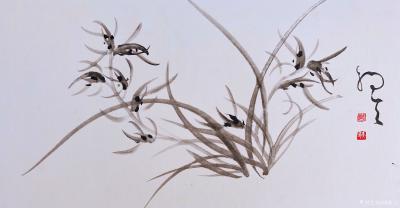 周牧天日记-周牧天国画兰花，40幅【图11】