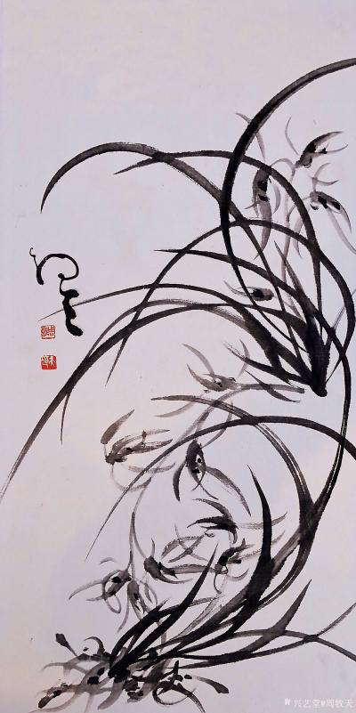 周牧天日记-周牧天国画兰花，40幅【图14】