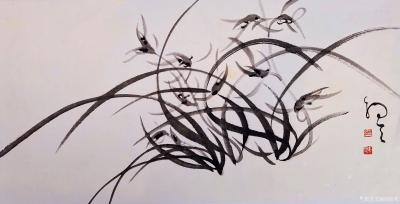 周牧天日记-周牧天国画兰花，40幅【图15】