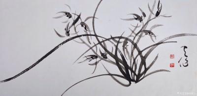 周牧天日记-周牧天国画兰花，40幅【图19】