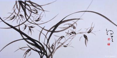 周牧天日记-周牧天国画兰花，40幅【图24】