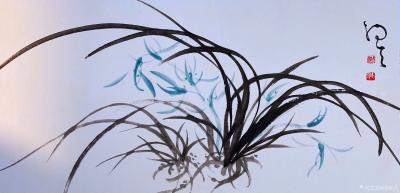 周牧天日记-周牧天国画兰花，40幅【图27】