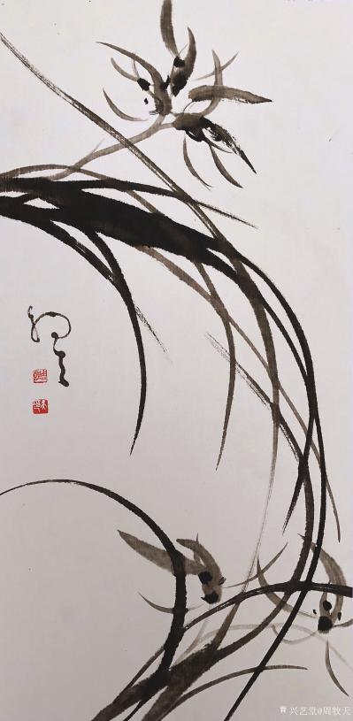 周牧天日记-周牧天国画兰花，40幅【图34】