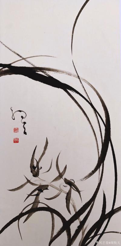 周牧天日记-周牧天国画兰花，40幅【图37】