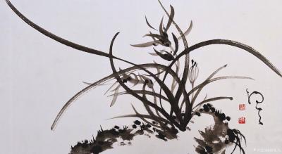 周牧天日记-周牧天国画兰花，40幅【图38】