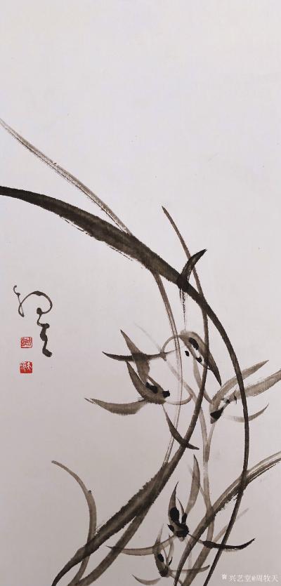 周牧天日记-周牧天国画兰花，40幅【图39】