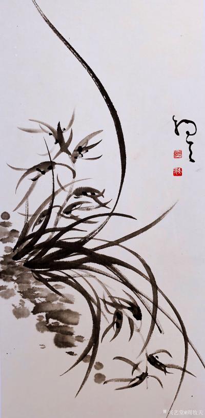 周牧天日记-周牧天国画兰花，40幅【图40】