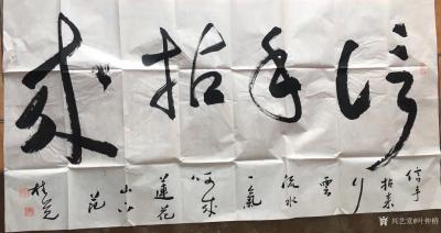 叶仲桥收藏-10月4日广东书法院范桂觉主任到我画室送来他最新的十多本书籍和书法作品给我收藏，【图2】