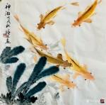 冯增木日志-近作四尺斗方彩鱼一宗，请品鉴！【图5】