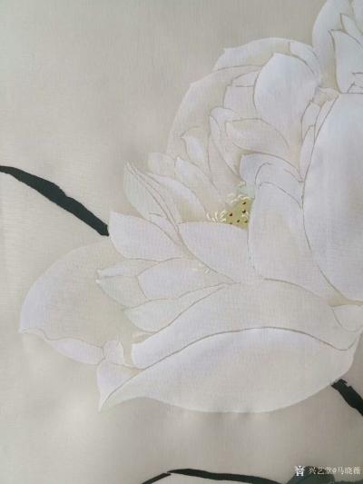 马晓薇日记-国画工笔花鸟画《盛荷》，尺寸60x60cm，请欣赏
素蘤多蒙别艳欺，此花端合在【图4】