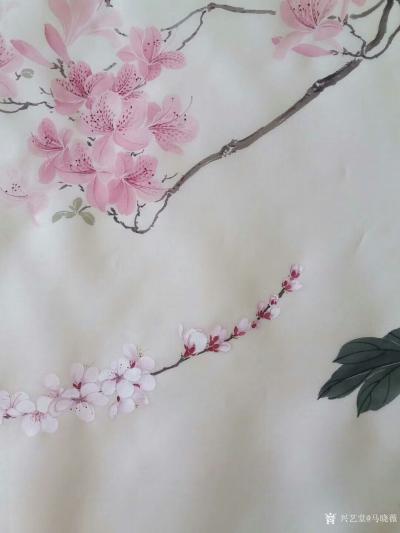 马晓薇日记-国画工笔花鸟画近作两幅，
花褪残红青杏小。燕子飞时，绿水人家绕。枝上柳绵吹又少【图3】
