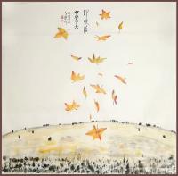 艺术家秦发艺日记:即便落，也要美。【老琴表意画】才子刘建平读画作诗：
《冲动【图0】