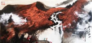 艺术品图片：艺术家张近生国画作品名称《红叶醉秋山》议价