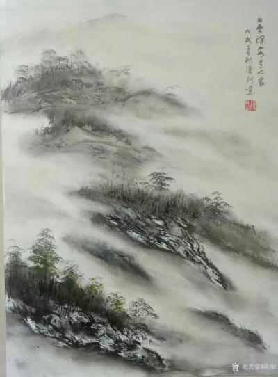 陈刚日记-国画山水画写生作品：《茫茫云海鸟知秋》，《白云深处有人家》，徐州画家在浙江永嘉古【图4】