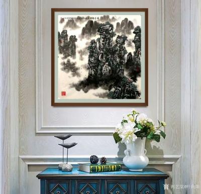 叶向阳日记-翰墨颂中华:《张家界春色》国画山水画，尺寸六尺斗方98x98cm。恭请亲朋好友共【图2】