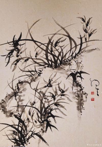 周牧天日记-周牧天国画兰花，20幅【图1】