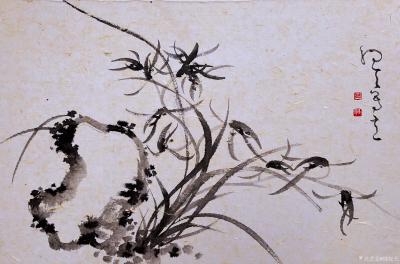 周牧天日记-周牧天国画兰花，20幅【图4】