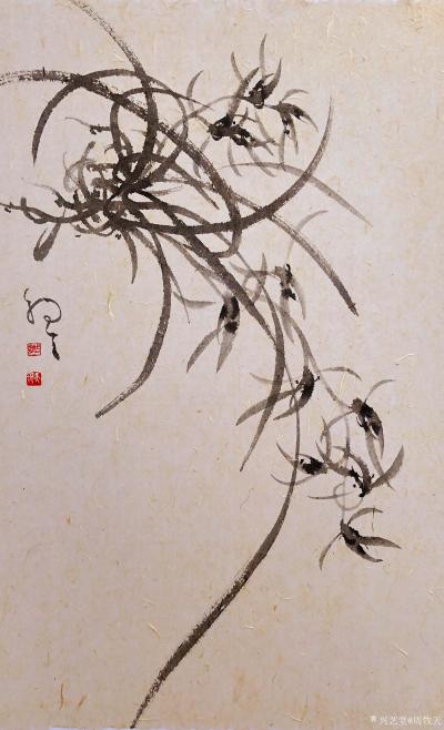 周牧天日记-周牧天国画兰花，20幅【图8】