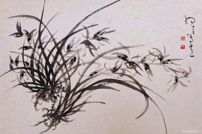 周牧天日记-周牧天国画兰花，20幅【图13】