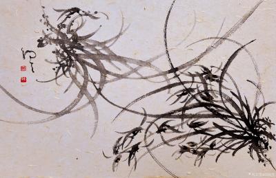 周牧天日记-周牧天国画兰花，20幅【图16】