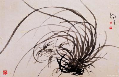 周牧天日记-周牧天国画兰花，20幅【图23】