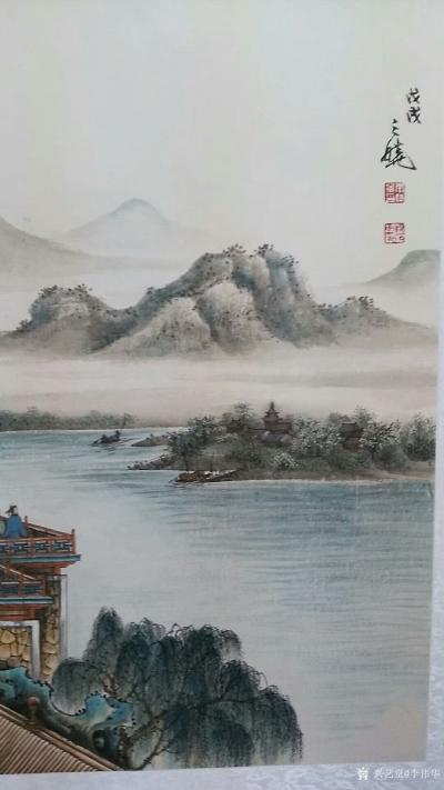 李伟华日记-界画：是以亭台楼宇，配上山水人物而成的一个画种。是一个比较特别画种。附近作以供欣【图4】