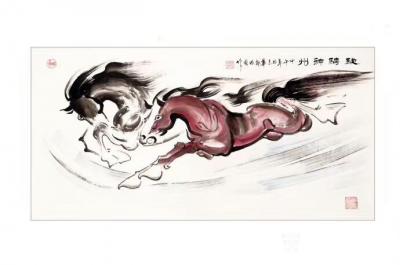 郭浩艺日记-郭浩艺画马，《驰骋神州》，《神骏双驶》，《神仙伴侣》，《神骏双驰》，《雄风万里》【图1】