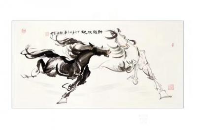 郭浩艺日记-郭浩艺画马，《驰骋神州》，《神骏双驶》，《神仙伴侣》，《神骏双驰》，《雄风万里》【图2】