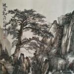 张祖坤日志-国画山水画《迎客松》，《沟壑风烟》，《岁月》，尺寸四尺斗方6【图1】